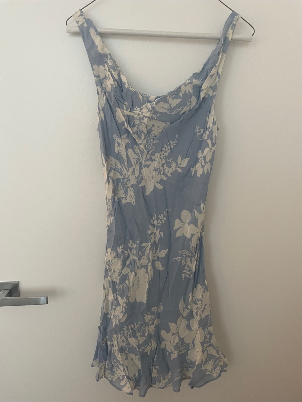 Reformation Blue and Cream Floral Mini Dress